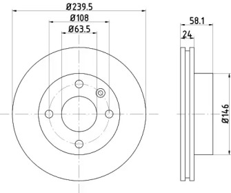 Тормозной диск HELLA PAGID 8DD 355 100-531