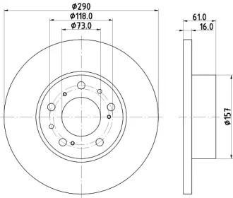 Тормозной диск HELLA PAGID 8DD 355 101-781