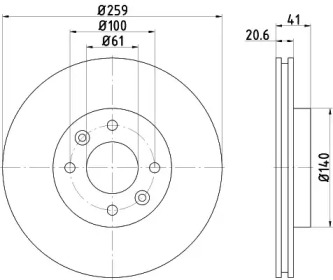 Тормозной диск HELLA PAGID 8DD 355 102-491