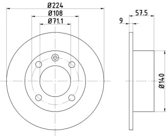 Тормозной диск HELLA PAGID 8DD 355 103-011