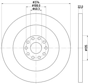 Тормозной диск HELLA PAGID 8DD 355 117-511