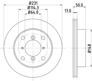 Тормозной диск HELLA PAGID 8DD 355 103-921