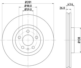 Тормозной диск HELLA PAGID 8DD 355 104-441