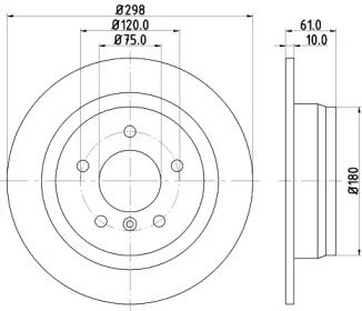 Тормозной диск HELLA PAGID 8DD 355 104-801