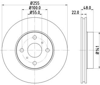 Тормозной диск HELLA PAGID 8DD 355 104-861