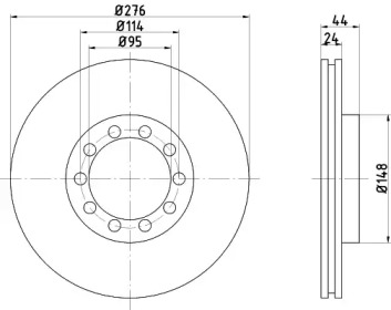 Тормозной диск HELLA PAGID 8DD 355 117-571