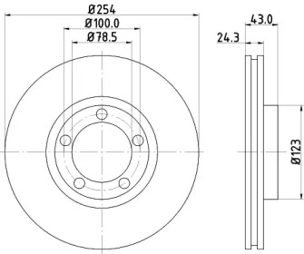 Тормозной диск HELLA PAGID 8DD 355 105-631