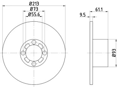 Тормозной диск HELLA PAGID 8DD 355 106-161