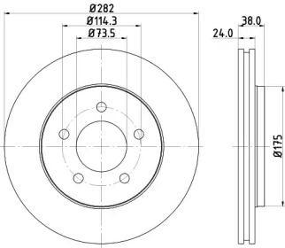 Тормозной диск HELLA PAGID 8DD 355 107-931