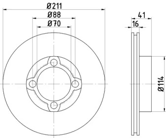 Тормозной диск HELLA PAGID 8DD 355 109-101