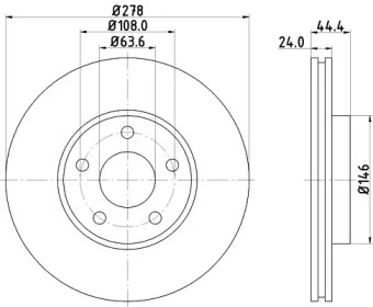 Тормозной диск HELLA PAGID 8DD 355 110-281