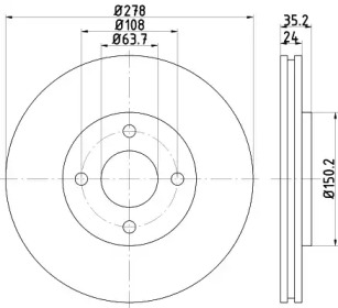 Тормозной диск HELLA PAGID 8DD 355 110-981