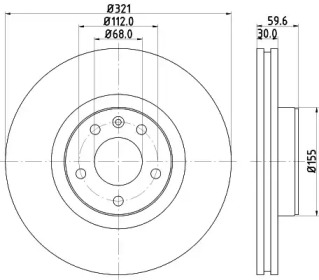 Тормозной диск HELLA PAGID 8DD 355 122-722