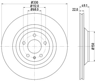 Тормозной диск HELLA PAGID 8DD 355 111-202