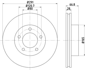 Тормозной диск HELLA PAGID 8DD 355 122-782