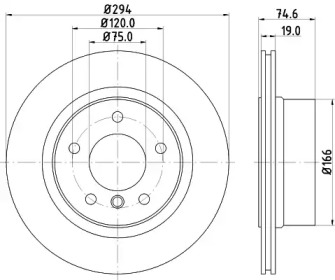 Тормозной диск HELLA PAGID 8DD 355 112-662