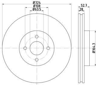 Тормозной диск HELLA PAGID 8DD 355 112-711