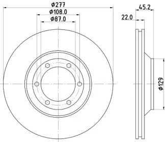 Тормозной диск HELLA PAGID 8DD 355 113-041