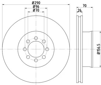 Тормозной диск HELLA PAGID 8DD 355 117-651