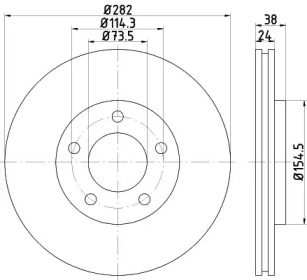 Тормозной диск HELLA PAGID 8DD 355 113-381