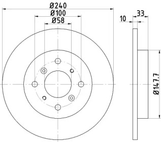 Тормозной диск HELLA PAGID 8DD 355 119-291