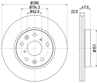 Тормозной диск HELLA PAGID 8DD 355 113-631