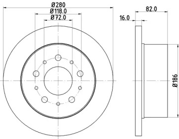 Тормозной диск HELLA PAGID 8DD 355 113-711