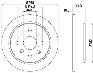 Тормозной диск HELLA PAGID 8DD 355 114-161