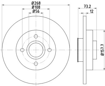 Тормозной диск HELLA PAGID 8DD 355 114-741