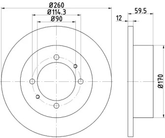 Тормозной диск HELLA PAGID 8DD 355 114-821