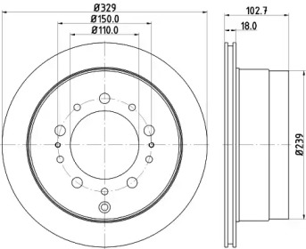 Тормозной диск HELLA PAGID 8DD 355 115-061