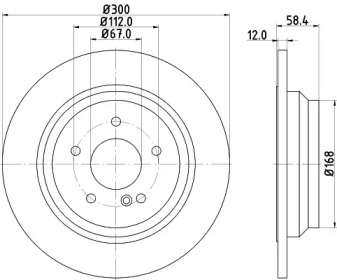 Тормозной диск HELLA PAGID 8DD 355 115-412