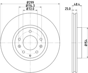 Тормозной диск HELLA PAGID 8DD 355 128-991