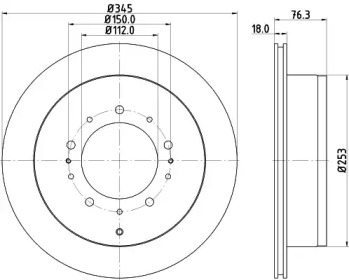 Тормозной диск HELLA PAGID 8DD 355 116-331