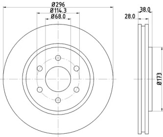 Тормозной диск HELLA PAGID 8DD 355 119-171