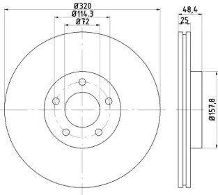 Тормозной диск HELLA PAGID 8DD 355 117-891