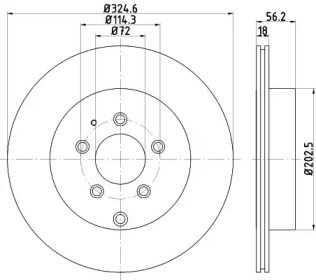 Тормозной диск HELLA PAGID 8DD 355 119-401