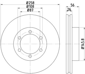 Тормозной диск HELLA PAGID 8DD 355 117-041