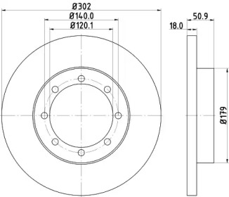 Тормозной диск HELLA PAGID 8DD 355 117-281