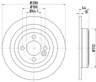 Тормозной диск HELLA PAGID 8DD 355 122-971