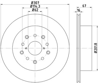 Тормозной диск HELLA PAGID 8DD 355 118-471