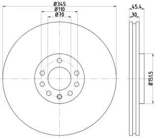 Тормозной диск HELLA PAGID 8DD 355 126-052