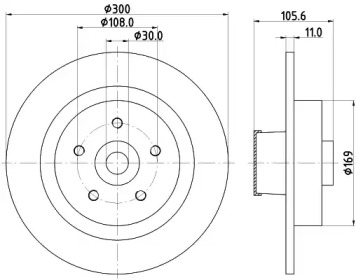 Тормозной диск HELLA PAGID 8DD 355 123-441