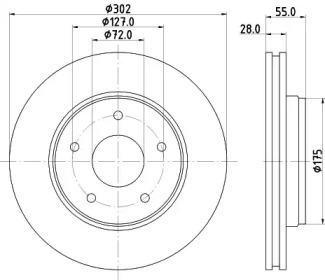 Тормозной диск HELLA PAGID 8DD 355 119-191