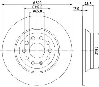 Тормозной диск HELLA PAGID 8DD 355 119-481