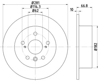 Тормозной диск HELLA PAGID 8DD 355 119-671