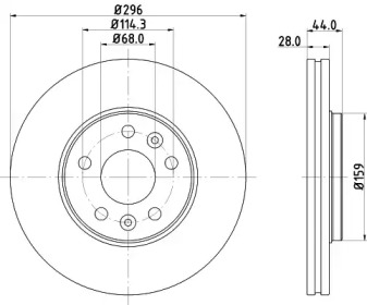 Тормозной диск HELLA PAGID 8DD 355 122-601