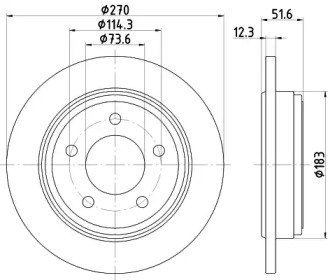 Тормозной диск HELLA PAGID 8DD 355 122-361