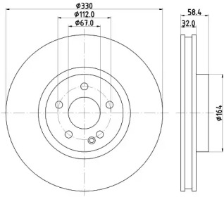 Тормозной диск HELLA PAGID 8DD 355 123-501