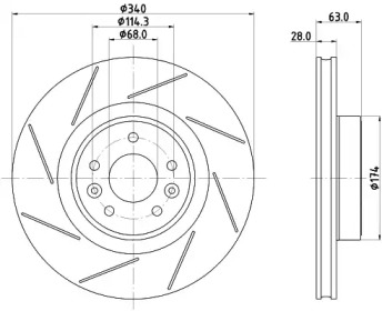 Тормозной диск HELLA PAGID 8DD 355 125-211